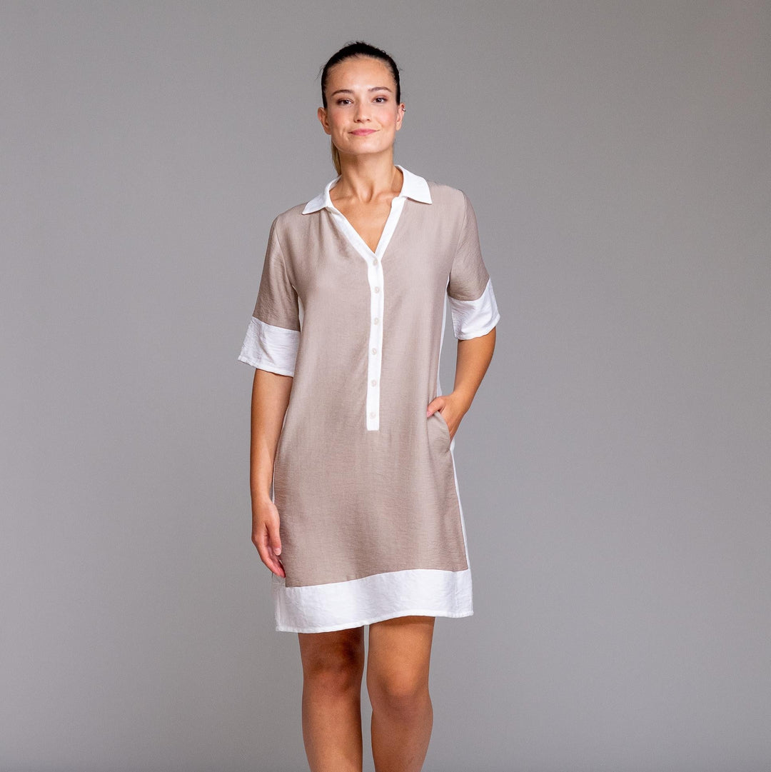 Robe Chemise Manches Courtes | Beach