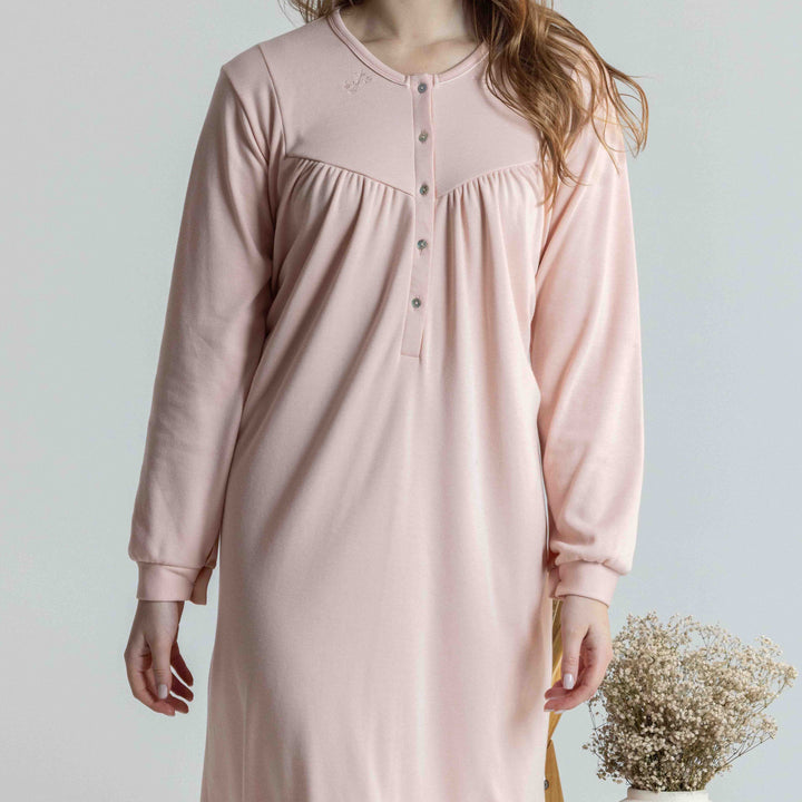 Chemise de Nuit Chaude Manche Longue | Classic
