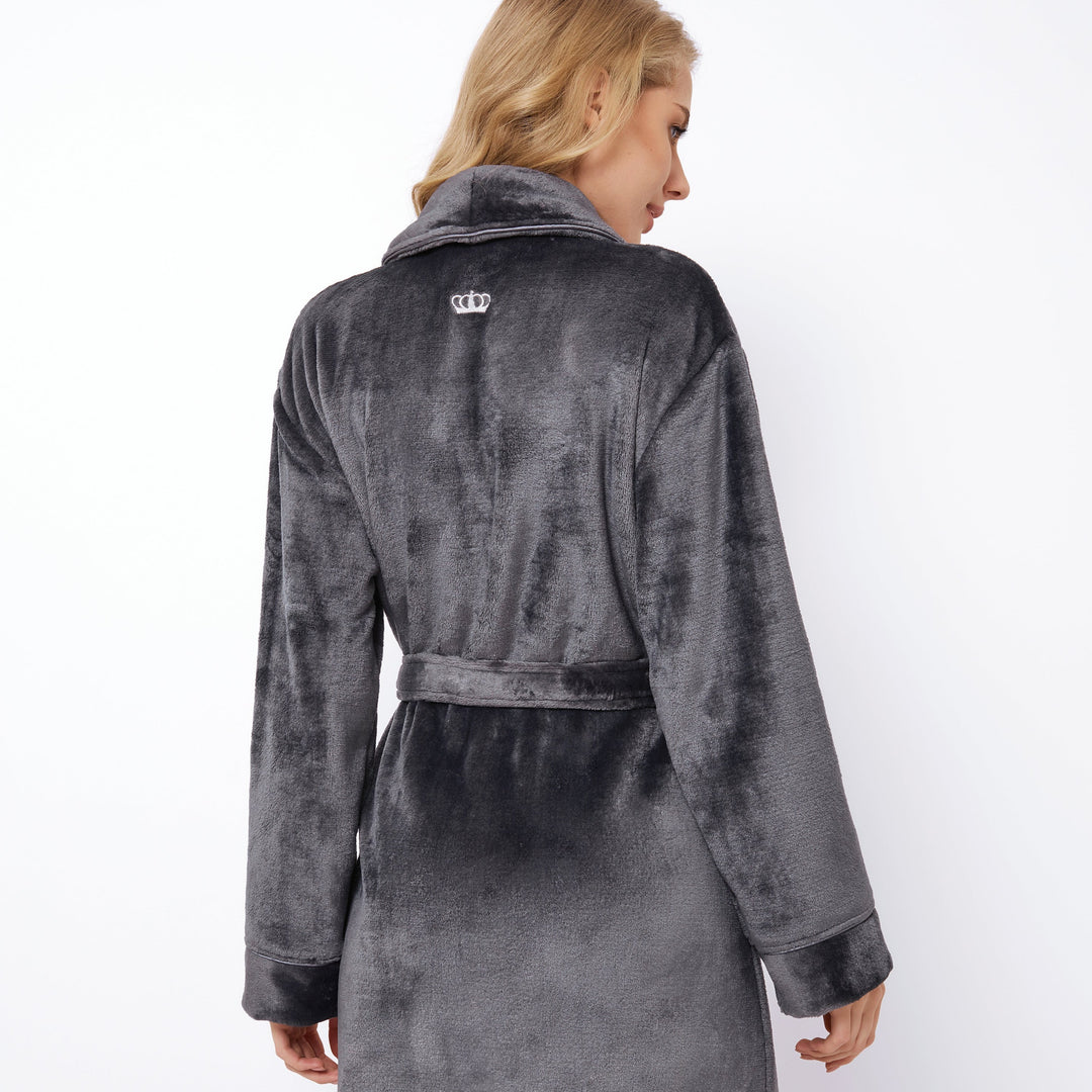 Fleece dressing gown | Aruelle | Eva