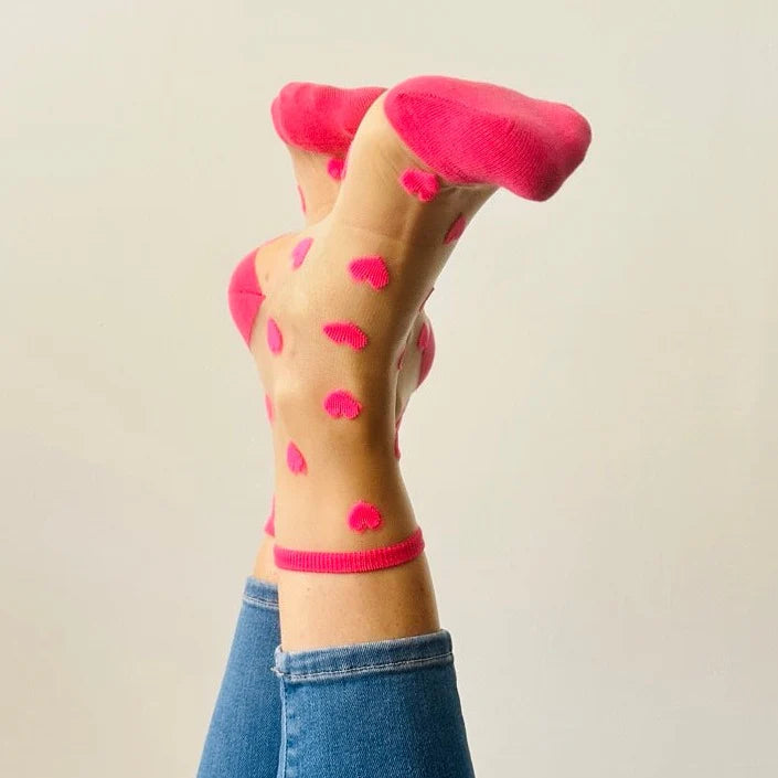 Socquette Coeur | Transparente