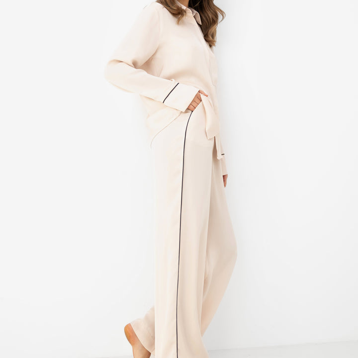 Pyjama Manche Longue Satin | Lysoria