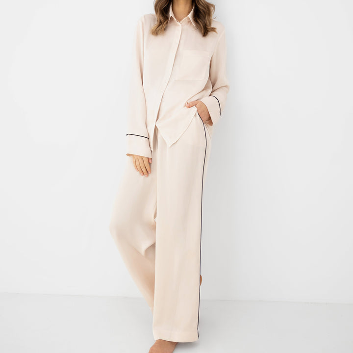 Pyjama Manche Longue Satin | Lysoria