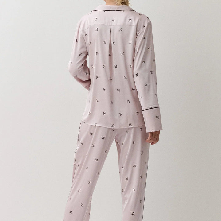Pyjama Manche Longue Satin | Rosa