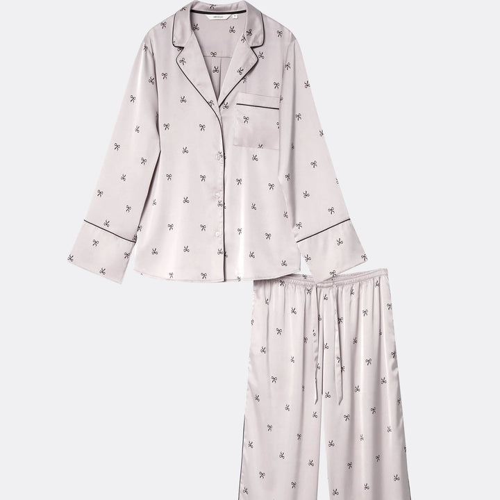 Pyjama Manche Longue Satin | Rosa